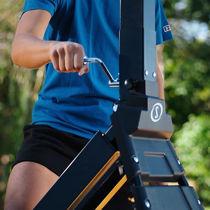 Spalding Momentous EZ Assembly Portable Adjustable Outdoor Basketball Hoop – Assembles in 30 Minutes or Less
