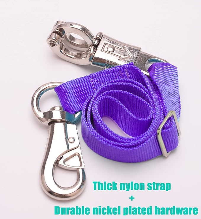 Adjustable Trailer Tie （2 Pack）-Horse Trailer Nylon Strap Tie，Adjusted from 25 to 37”