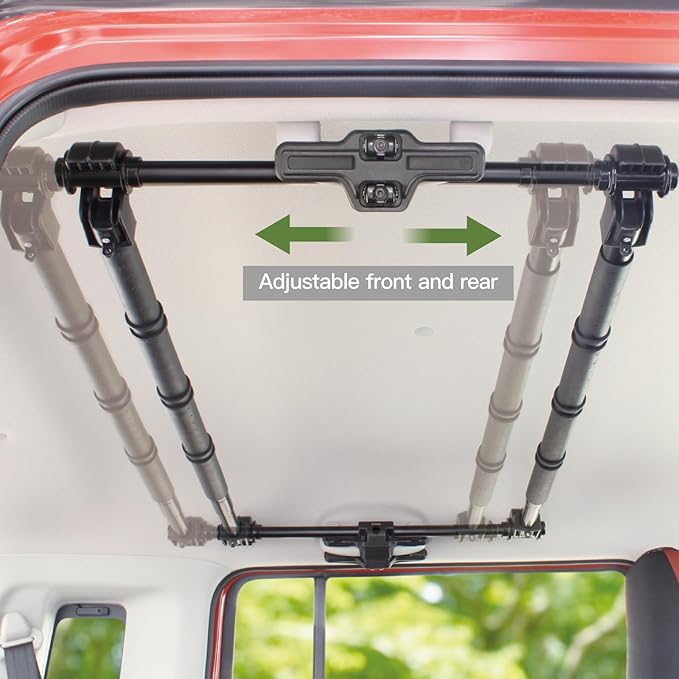 Vehicle Fishing Rod Holder, 6 Rod Capacity, Heavy Duty Adjustable 34-57 Inch, Car Fishing Pole Roof Rack for Trucks SUVs Wagons Vans
