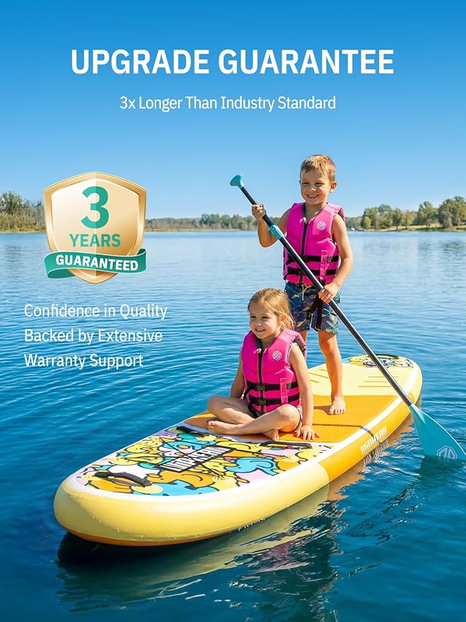Niphean Inflatable Stand Up Paddle Board with SUP Accessories, Anti-Slip EVA Deck, 10’6’’ Inflatable Paddle Boards for Adults & Youth of All Skill Levels