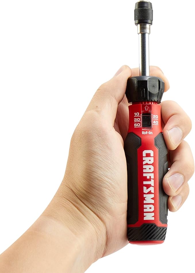 CRAFTSMAN Torque Screwdriver Set with Storage, 1" Phillips, Slotted, Hex, Torx and Square Screwdriving Bits, 29 Piece (CMHT68130)