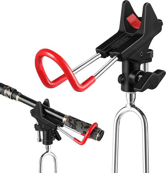 PLUSINNO Fishing Rod Holders - Upgraded 360 Degree Adjustable Fishing Pole Stand Equipment for Bank, Beach, Gift for Men