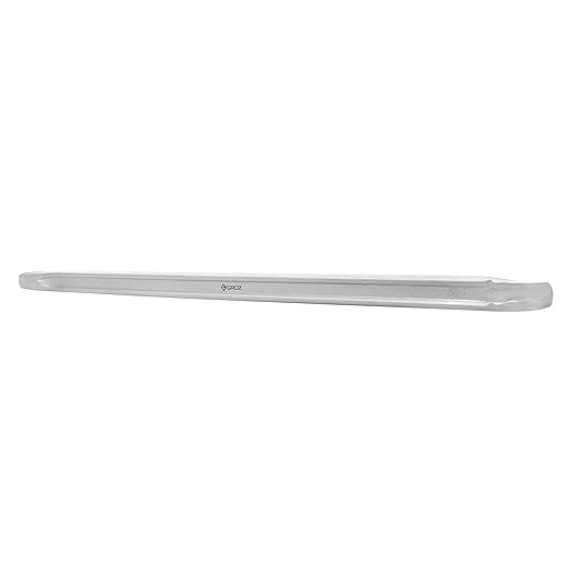 Groz 24" Tire Lever, Forged Carbon Steel Tyre Iron with Hook & Taper, Nickel Plated Bead Breaker for Truck, Tractor & Heavy-Duty Tires, 600 mm Straight Pattern (33182)