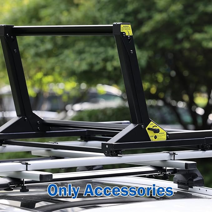 TOOENJOY Heavy-Duty Kayak Lift Assist Roof Rack, 100 LBS Capacity Kayak Canoe Rooftop Loader, Elevating Assist System for Easy Loading