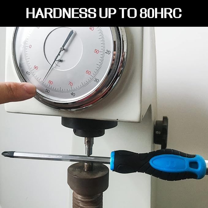 12-Piece Magnetic Screwdriver Set, Heavy Duty Screwdriver Set Go-Thru Steel Blades, High Torque 6 Phillips & 6 Flat Head Tips Screwdrivers Set with Case