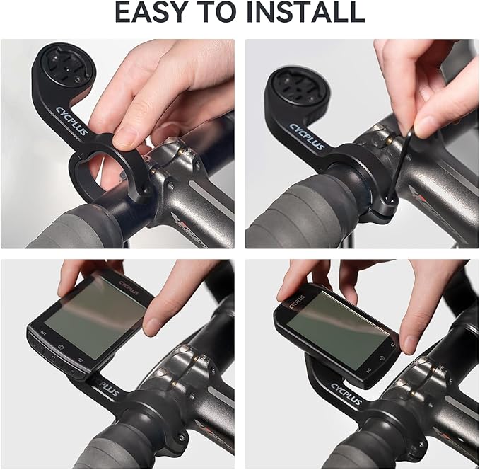 CYCPLUS Cycling Out Front Bike Mount Designed for All Cycling Computer, Garmin Edge 520 530 820 830 1000 GPS and Other Normal Models, Fits 12.5 inches(31.8mm) Diameter Handlebars Only.