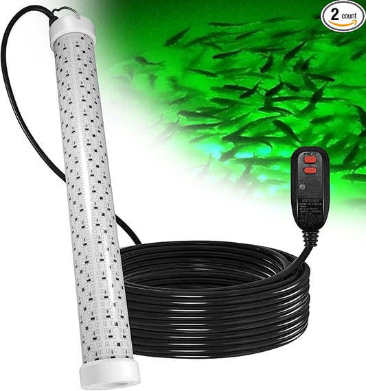 Goldlife 水中集魚灯 100フィートケーブル 400W 40000ルーメン GFCI安全プラグ 高輝度グリーンLED 水中ライト ドック/ボート/カヤック用 IP69K 淡水・海水対応