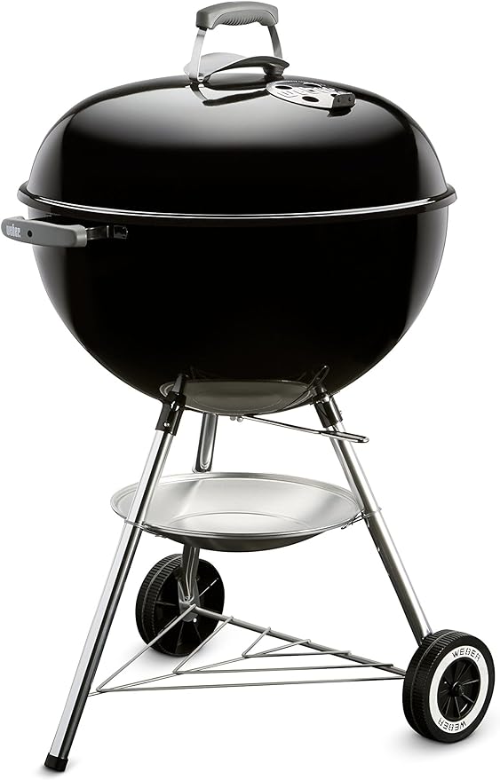Weber Original Kettle Charcoal Grill, 22-Inch, Black – Classic Outdoor BBQ Grill with One‑Touch™ Cleaning System & Precise Temperature Control Dampers