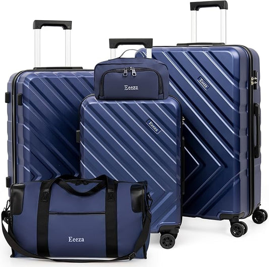 Luggage Sets 5 Piece,Suitcases with Wheels, Hard Case Luggage with Detachable Spinner Wheels,Carry On Luggage Set (5 Piece Sets (20"/24"/28"/DB/TB))