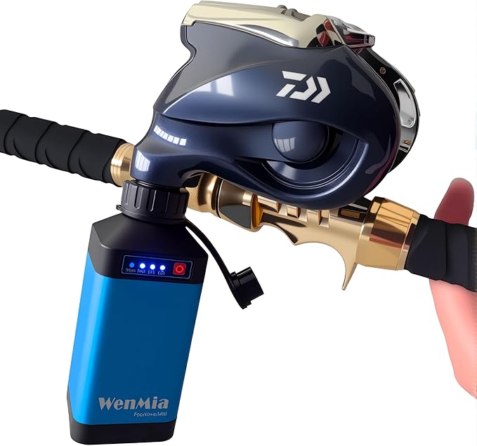 14.8V Super Mini Electric Fishing Reel Battery IP68 Waterproof Aerospace Aluminum Body Compatible for Daiwa and Portable Design
