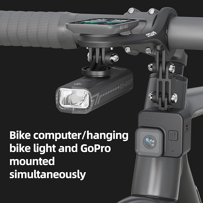 Out Front Mount Compatible with Garmin Edge GPS Bike Computer, XOSS G/G+, iGPSPORT Bike Light & Gopro Cycling Handlebar 25.4mm 31.8mm(M6)
