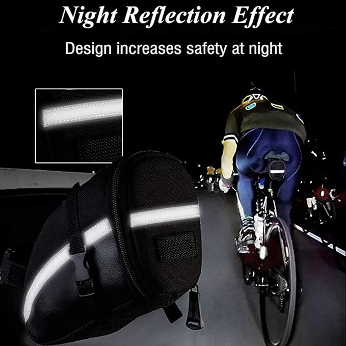 Bike Saddle Bag with Repair Tool Kits, Bicycle Saddle Bag with Repair Set, Bike Bag Under Seat, Bike Seat Bag, Bike Storage Bag with 16-in-1 Multifunction Tool Kits