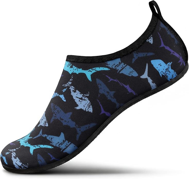 SEEKWAY Water Shoes Women Men Adult Quick-Dry Aqua Socks Barefoot Non Slip for Beach Swim River Pool Lake surf Black SK002(U)