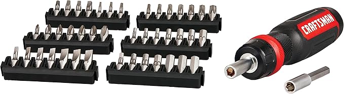 CRAFTSMAN RATCHETING SCREWDRIVER, 44PC (CMHT68017), Red (Pack of 4)