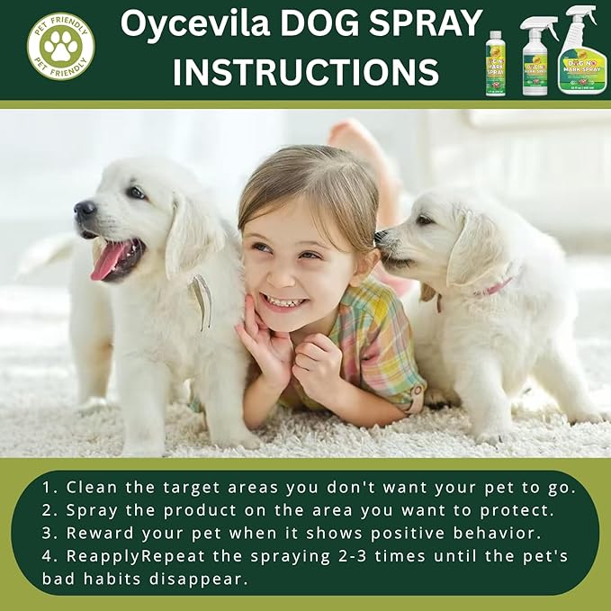 16.0 Fl Oz Say Goodbye to Odors and Stains on Your Pet, Keep Your Home Clean and Tidy, Get Your Dog into Good Habits, Dog Not Here Spray