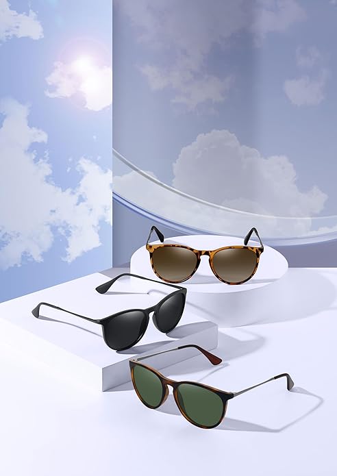 WOWSUN Retro Polarized Sunglasses Womens 2026 Trendy Round Classic Glasses
