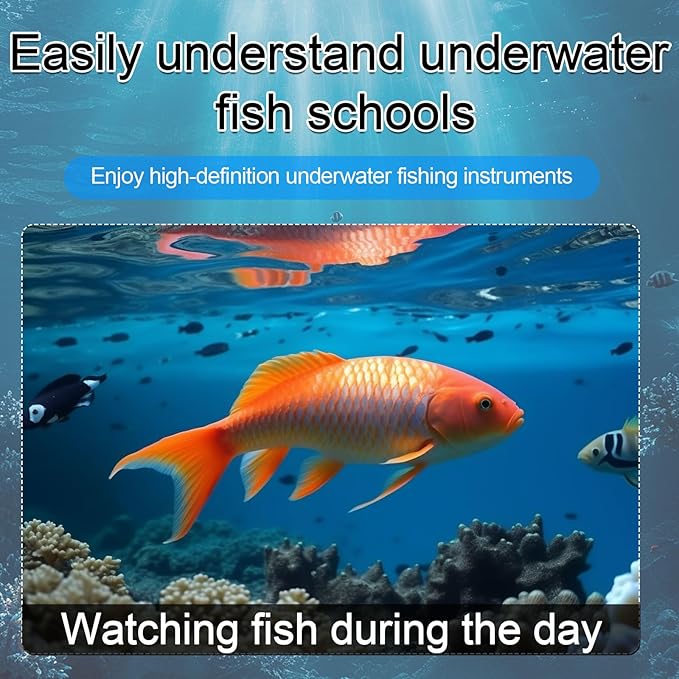 Underwater Fishing Camera 4.3 in,1080P Ice Fishing Camera with 220° Wide Angle Night Vision,100FT Cable & 5000mAh Battery,IP68 Waterproof Underwater Camera for Ice Lake Sea Boat Fishing