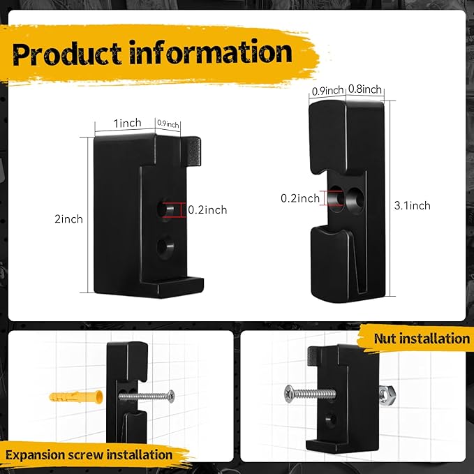 Fishing Rod Holder for Garage Fishing Pole Holders Fishing Rod Rack Vertical Wall-Mounted for Garage Stores 6 Rods or Combos Fits Most Rod Diameters (Black 2 pairs With 2 Type reel rack)