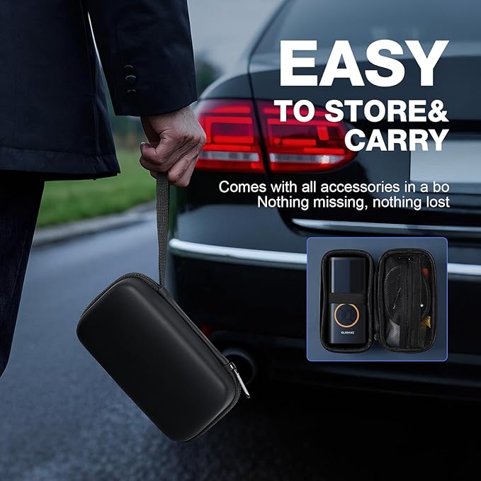 OlarHike Tire Inflator Portable Air Compressor, 6000mAh,Smart Dual Hose System, Auto Air Pump for Car Tires, Bike,Bicycle, Motorcycles, with LED Light & Digital Pressure Gauge，Gifts for Men & Women