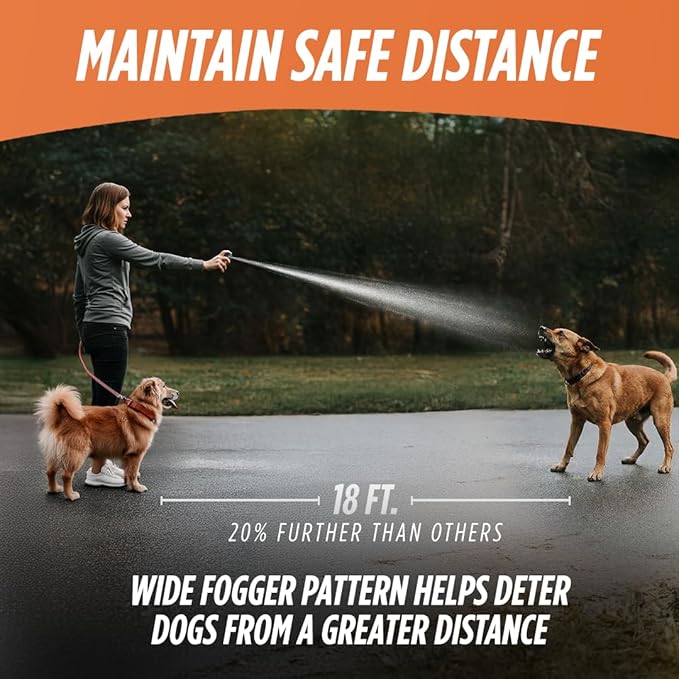 Citronella Dog Deterrent Spray, Dog Spray Self Defense, Training and Barking, Long-Range Dog Repellent, Portable Canister (0.5oz / 2oz)