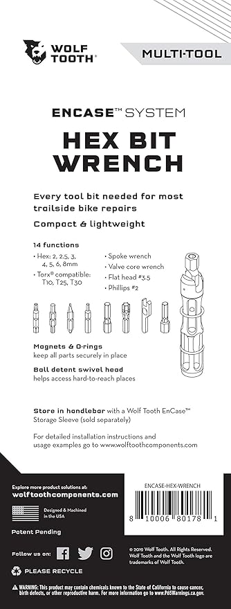Wolf Tooth EnCase System Hex Bit Wrench Multi-Tool