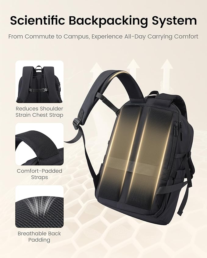 LOVEVOOK Laptop Backpack for Women Men with Giant Tumbler Holder - 17.3Inch Work Computer Travel Backpack with Laptop Compartment, Water Resistant, Cute Commuter College Teacher Nurse Purse Bag,Black