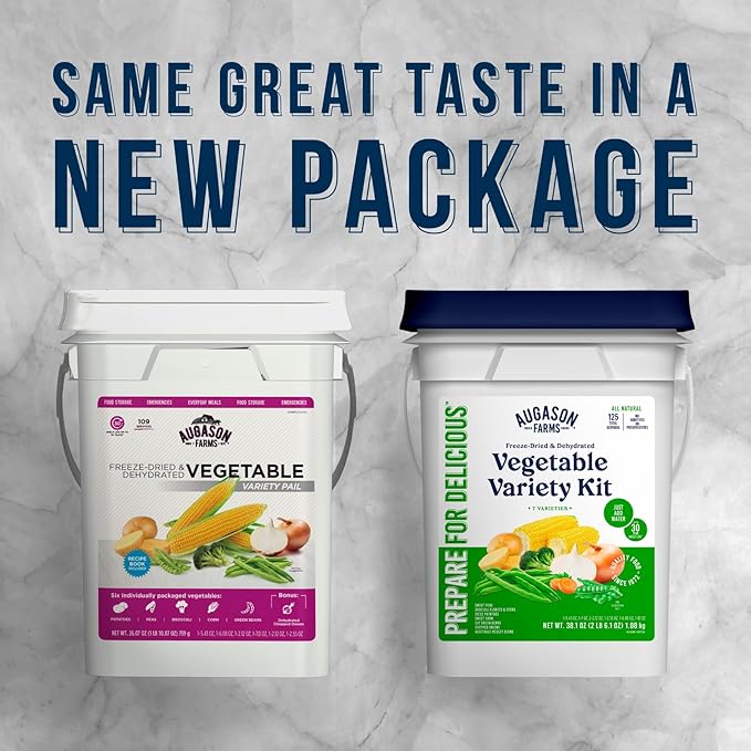 Augason Farms Freeze Dried Vegetable Variety Pail, Emergency Food Supply, Everyday Meals