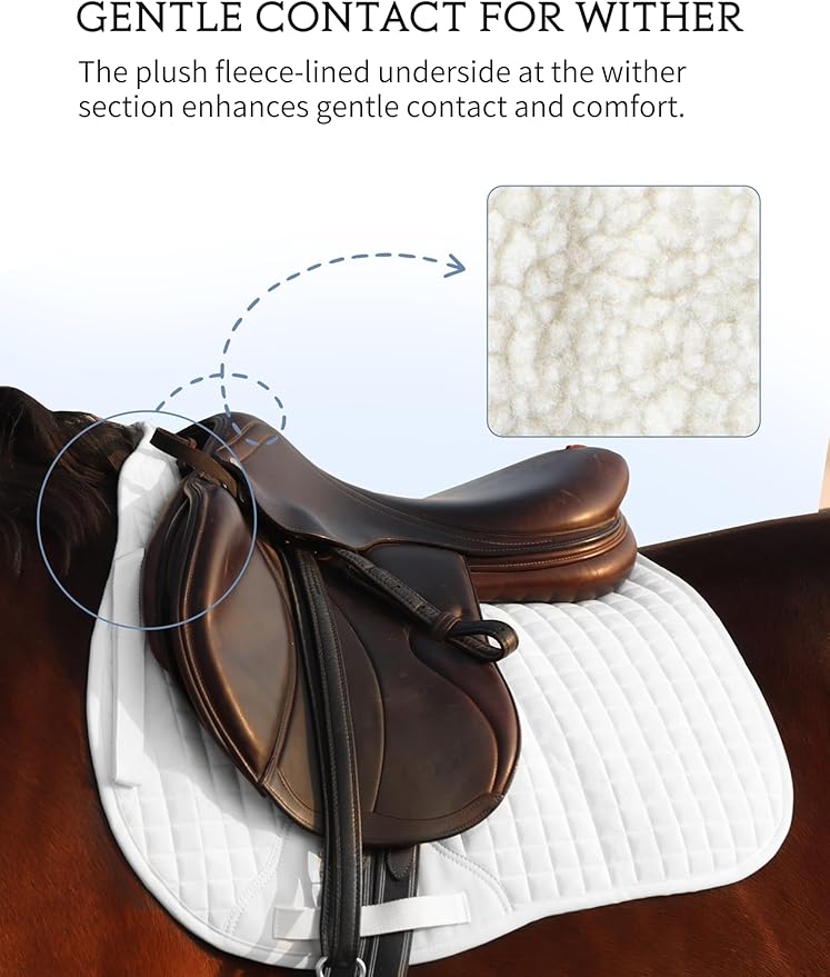Harrison Howard All-Purpose Saddle Pad Suede Saddle Pad for Horses Use During Everyday Riding