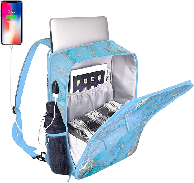 ZINZ Slim & Expandable Laptop Backpack 15 15.6 16 Inch Sleeve, Spill-Resistant Notebooks Bag Case for Most 14-16 Inch MacBooks Surface-Books Dell HP Lenovo Asus Computers,B01M01