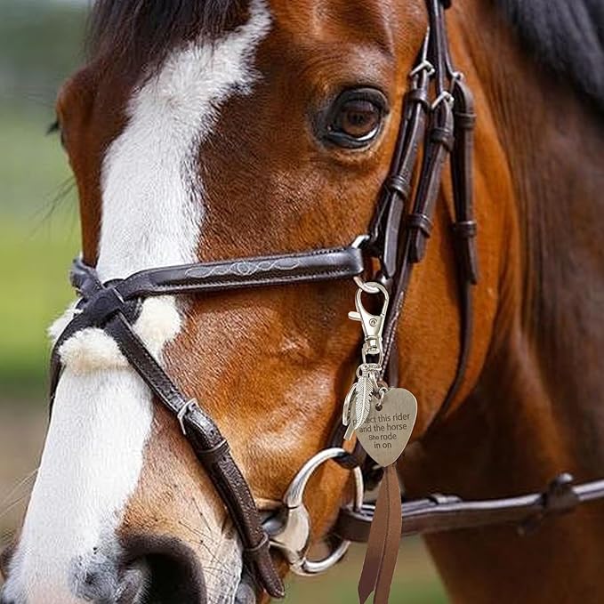 Protect This Rider and The Horse She Rode in On-Saddle Charm, Saddle Heart Charm, Equestrian Riding Gift,Horse Lovers Gifts