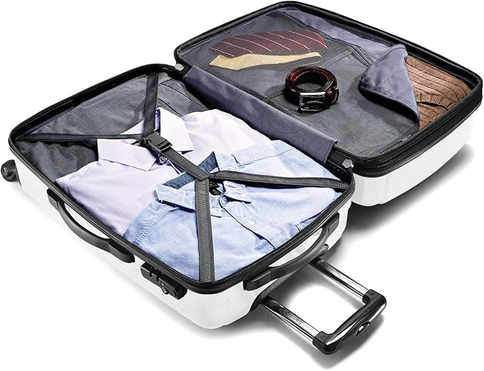 Samsonite Winfield 2 ハードサイド 拡張可能 スピナーホイール付きスーツケース、チェック済み-大型28インチ、ブラッシュホワイト