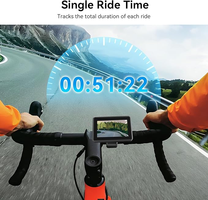 FEISIKE Bike Camera with 4.3" Display, 145° Wide-Angle Night Vision Bike Mirror with Cyclocomputer, Smart Bike Computer with Speed Display for Safer Rides