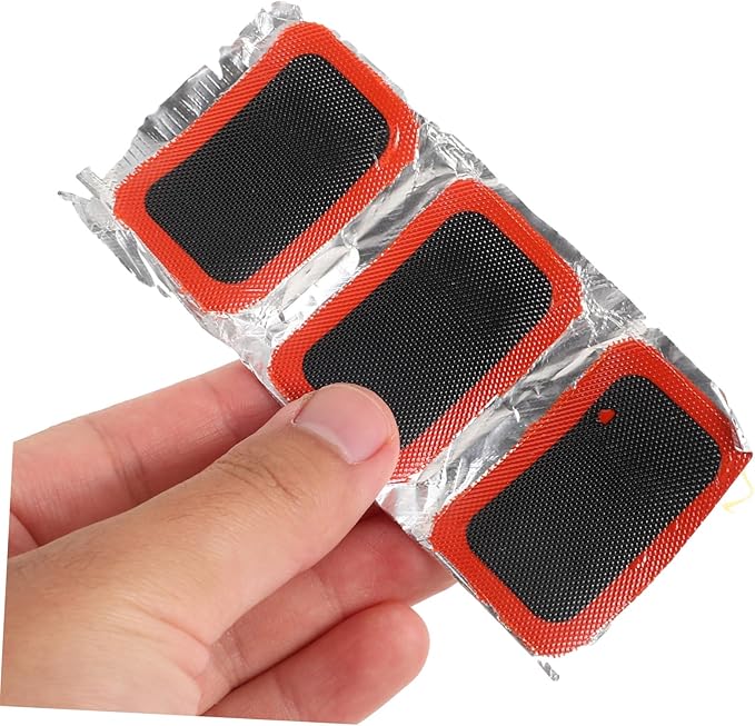 Multi-Function Bike Tire Repair Kit with Cold Adhesive Patches Tire Scraper Dual Glue Bottles for Efficient Inner Tube Repair and Outdoor Use