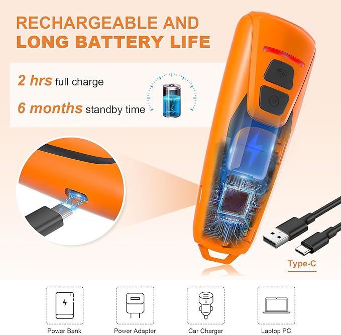 Dog Bark Deterrent Devices, Ultrasonic Anti Barking Device for Dogs, Up to 50FT Long Range Rechargeable Bark Control Safe for Dogs & Human Portable Indoor Outdoor (Orange, 4.5 x 2 x 1 inches)
