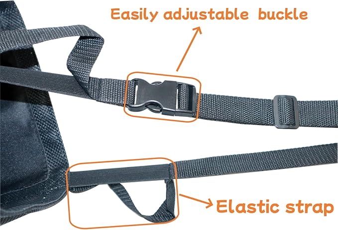 Horse Feed Bag for Grain, Small, Heavy Duty Durable Mesh Horse Feeder with Adjustable Strap, Comfortable Neck, Reinforced Waterproof Bottom Horse Muzzle Feed Bag