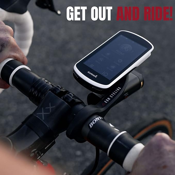 KOM Cycling CM06 Quick Release GoPro Computer Mount for Wahoo and Garmin Bike Computers (Bike Mount Compatible with Edge 1050, Wahoo Ace and Others) 1050 Bike Mount Compatible with GoPro Accessories