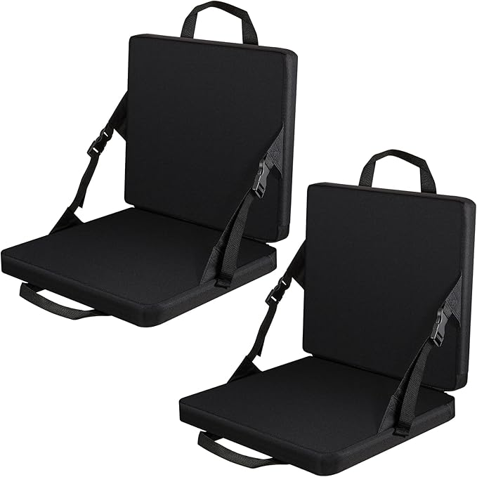 Juexica 2 Pcs Stadium Seats Boat Canoe Kayak Seat Stadium Seats for Bleachers Without Back Support for Indoor Outdoor Sport Events Bleacher Outing Traveling Hiking Fishing Camping