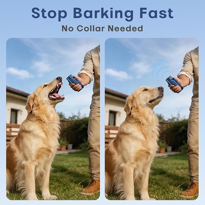 Dog Training Collar with Remote – 4200FT Range, 2-in-1 Ultrasonic Bark Deterrent, 4 Humane Training Modes, Dual Channel, IP67 Waterproof & Rechargeable eCollar for Small, Medium & Large Dogs 20–120lbs