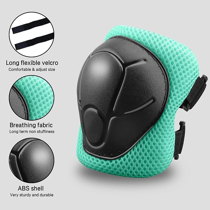 Kids Protective Gear Set Knee Pads for Kids 3-14 Years Toddler Knee and Elbow Pads with Wrist Guards 3 in 1 for Skating Cycling Bike,Biking, Roller Skates, Scooters