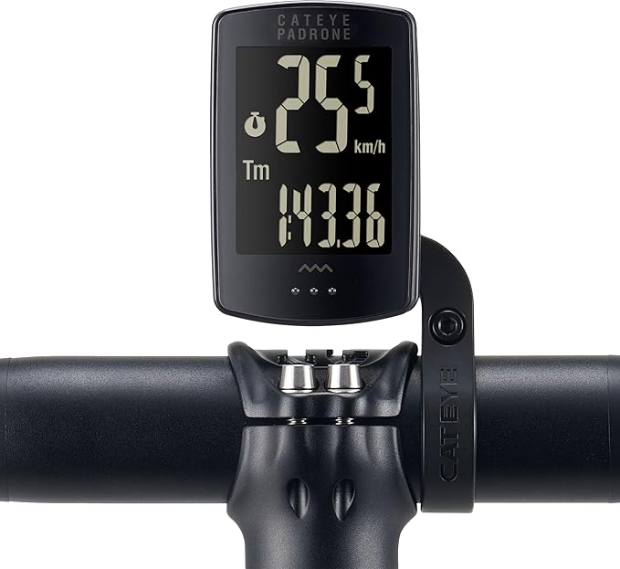 CATEYE OF-100 Out Front Bike Computer Bracket – Bolt-on Mount, Positions Computer Front and Center, Easily View Your Ride Data, Compatible with Padrone, Strada, Urban and Velo Wireless Computers