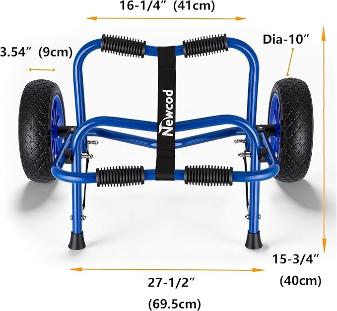 Newcod Kayak Cart, Kayak Dolly Cart for Carrying Kayak Canoe SUP Paddle Board