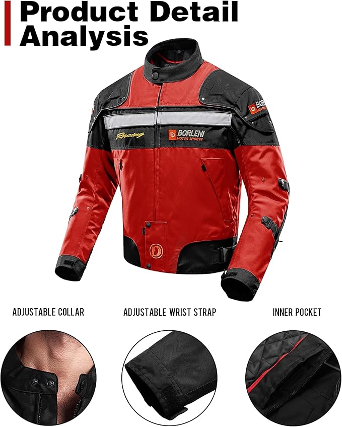 Motorcycle Jacket Motorbike Riding Jacket Windproof Motorcycle Full Body Protective Gear Armor Autumn Winter Moto Clothing
