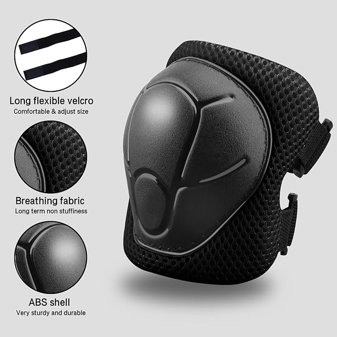 Kids Protective Gear Set Knee Pads for Kids 3-14 Years Toddler Knee and Elbow Pads with Wrist Guards 3 in 1 for Skating Cycling Bike,Biking, Roller Skates, Scooters
