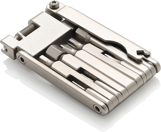 CECO USA 13 Function Bike Tool with Chain Breaker, Bicycle Multi Tool, Ultra Slim, Compact Pocket Sized, Lightweight, High Strength CR-V 6150 Tool Steel, Easy To Carry, Case Pouch Included, Road