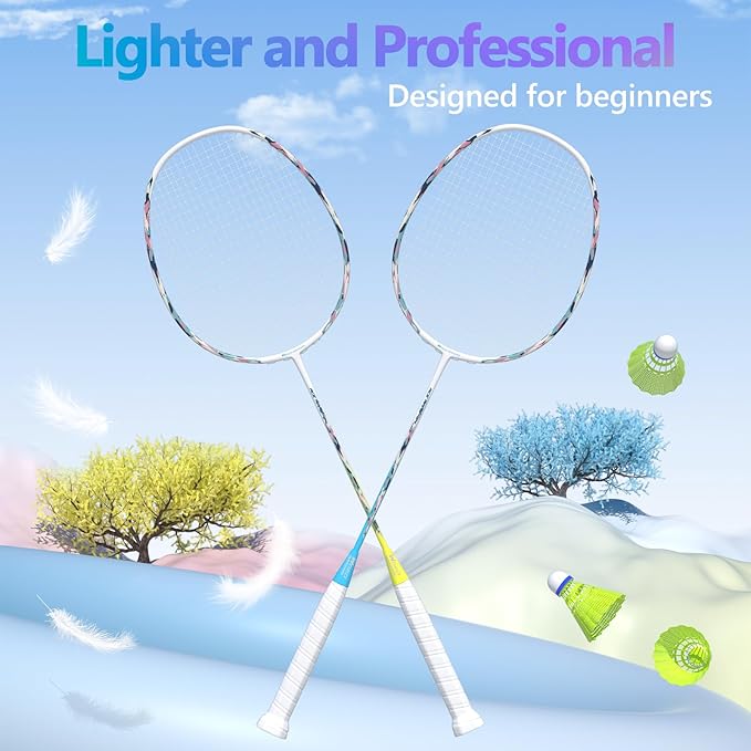Professional Carbon Fiber Badminton Rackets Badminton Racquet for Backyards Gym