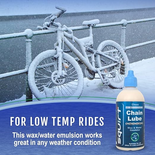 Squirt Low-Temperature Chain Lube for Bikes 6 Pack (0.5 Oz) – Low Temperature, All-Weather Dry Bike Chain Lube – Cold Weather Bike Lubricant to Reduce Noise & Chainsuck