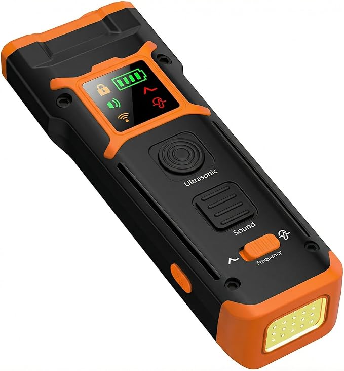 Dog Bark Deterrent Devices with LED Display, Ultrasonic & Beep Modes, 10s HearingSafe AutoOff, 25–30kHz Training & DriveAway, LED Light, Safe No Barking Device for Dogs, Stop Dog Barking Device