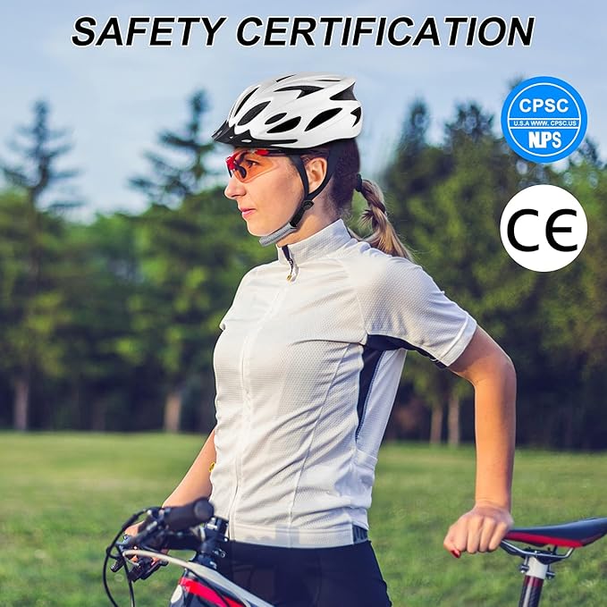 Zacro Adult Bike Helmet, Lightweight Bicycle Helmet with Removable Pads and Visor, CPSC Certified Safety Helmet for Men Women, Mountain Road Cycling Helmet for Adult