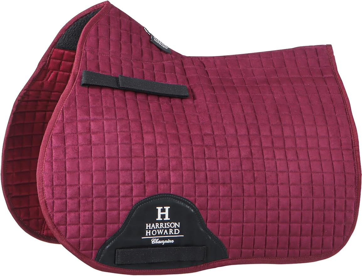 Harrison Howard All-Purpose Saddle Pad Suede Saddle Pad for Horses Use During Everyday Riding