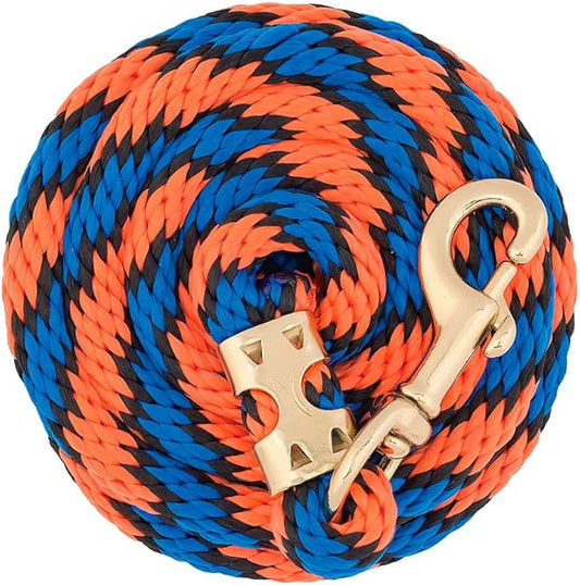 Weaver Equine Performance Lead Rope, 8' Horse Value Rope with Brass Plated 225 Snap, Soft Comfort Grip, Barn Horse Tack for Daily Use